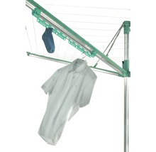 Drehflügelwäschetrockner mit aufgehängter Kleidung