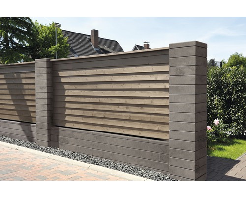 Pfeilerelement Trendline grau-terra meliert glatt 36,5x36,5x12,5cm