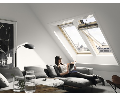 VELUX Schwingfenster INTEGRA GGL CK02 307021 THERMO Elektrofenster 55x78 cm inkl. Motor,Regensensor und Funk-Wandschalter