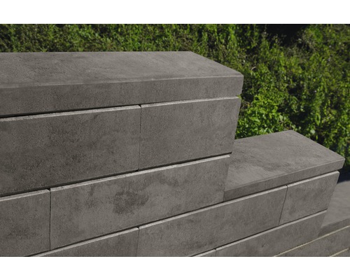 Mauerstein Trendline 1/1 grau-terra meliert glatt 38,0x19,0x12,5cm