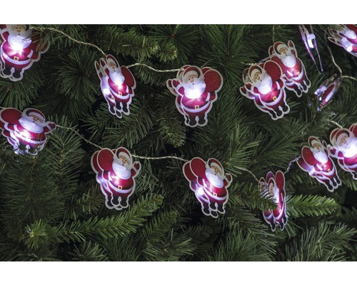 Lichterkette mit Weihnachtsmannmotiven zur Weihnachtsdekoration
