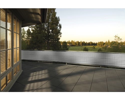 Balkonverkleidung grau-weiß 90x500 cm