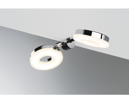 LED Spiegelleuchte Becrux chrom mit Leuchtmittel 1-flammig 460 lm 3000 K warmweiß B 93 mm