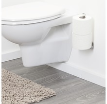 Hänge-WC mit Toilettenpapierhalter und zwei Rollen Toilettenpapier