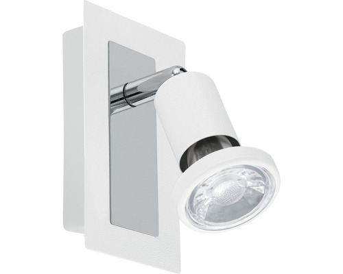 Weiße Wandleuchte mit verstellbarem Spot