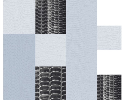 Tapetenmuster mit Gebäudeansichten