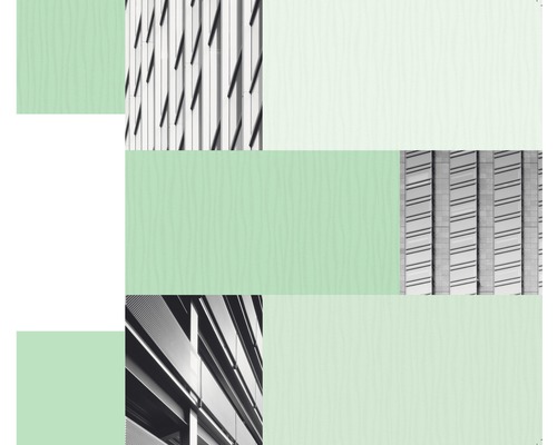 Abstraktes Design mit Gebäudefassade