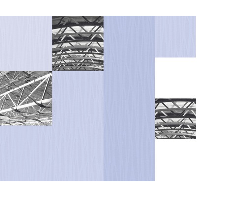 Detailansicht einer Hallenkonstruktion mit Stahlträgern