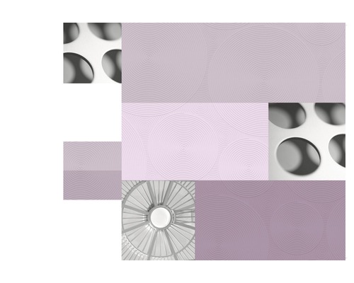 Abstraktes Design mit Kreismuster und perforierter Oberfläche