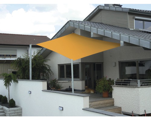 PeddyShield Trapezsonnensegel 200x300x250 cm wasser- und windabweisenden PES 280 g/cm², sonnengelb