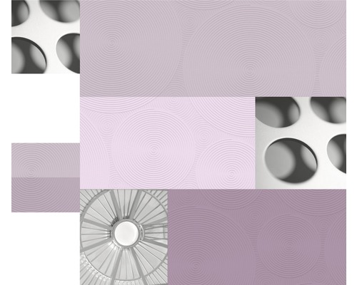 Abstraktes Muster mit Kreisen und architektonischen Elementen