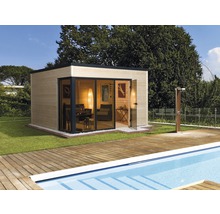 Gartenhaus weka Designhaus Cubilis 412 Gr.1 mit selbstklebender Dachfolie und Fußboden 380 x 300 cm natur-thumb-2 Gartenhaus weka Designhaus Cubilis 412 Gr.1 mit selbstklebender Dachfolie und Fußboden 380 x 300 cm natur-thumb-2
