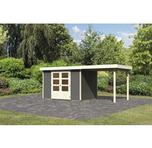 Gartenhaus mit Carport im Garten
