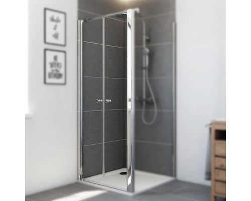 Pendeltür für Seitenwand Breuer Express Q72 Elana 6 900x2000 mm Echtglas Klar hell silber