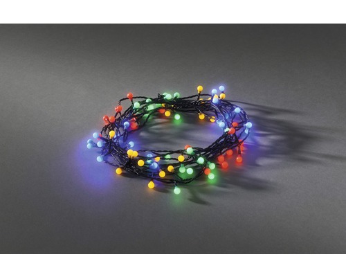 LED Lichterkette Konstsmide Globe 6,32 m + 5 m Zuleitung 80 LEDs Lichtfarbe bunt Lichterkette mit farbigen Leuchten
