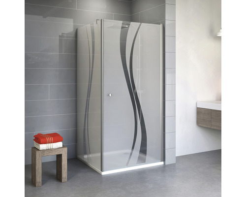 Drehtür mit Seitenwand Schulte ExpressPlus Alexa Style 2.0 900x1920 mm Dekorglas Liane alunatur mit schmutzabweisender Glasbeschichtung Drehtür mit Seitenwand Schulte ExpressPlus Alexa Style 2.0 900x1920 mm Dekorglas Liane alunatur mit schmutzabweisender Glasbeschichtung