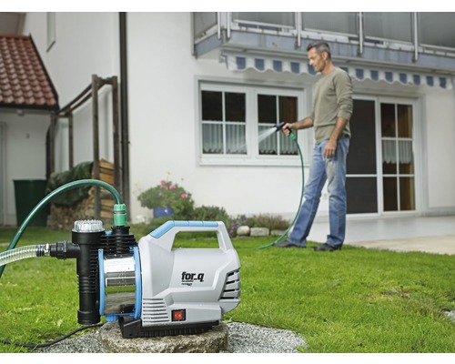 For.q Gartenpumpe im Einsatz zur Gartenbewässerung