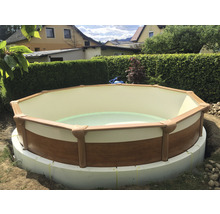 Aufstellpool Stahlwandpool-Set Steely Supreme Wood rund Ø 360x130 cm inkl. Sandfilteranlage, Skimmer, Leiter, Filtersand, Bodenschutzvlies & Anschlussschlauch Holzoptik-thumb-2 Aufstellpool Stahlwandpool-Set Steely Supreme Wood rund Ø 360x130 cm inkl. Sandfilteranlage, Skimmer, Leiter, Filtersand, Bodenschutzvlies & Anschlussschlauch Holzoptik-thumb-2