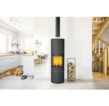 Kaminofen Fireplace Perondi RLU Stahl schwarz 5 kW mit Sandsteinabdeckung-thumb-5