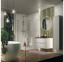 Feinsteinzeug Bodenfliese Eterna 60,0x120,0 cm weiß grau glänzend rektifiziert-thumb-9 Feinsteinzeug Bodenfliese Eterna 60,0x120,0 cm weiß grau glänzend rektifiziert-thumb-9