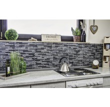 Glasmosaik mit Naturstein XCM MV798 29,8x33,8 cm grau schwarz mix-thumb-2 Glasmosaik mit Naturstein XCM MV798 29,8x33,8 cm grau schwarz mix-thumb-2