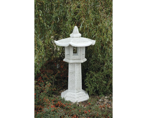 Gartendeko Japanische Lampe Zen I 94cm, weiss