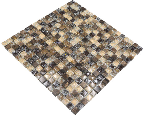 Mosaikfliese aus Glas- und Naturstein