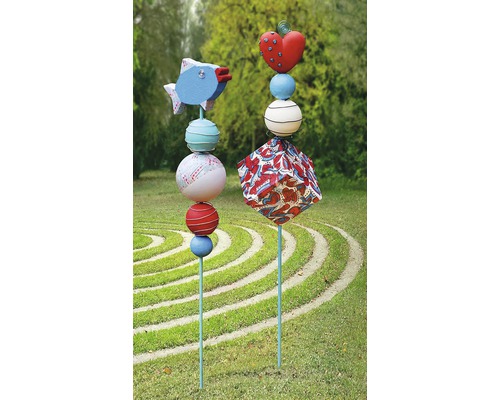 Dekorative Gartenstecker mit Fisch-, Herz- und Kugelmotiven