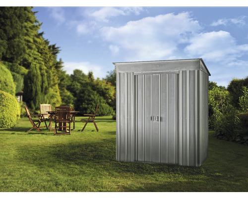 Gerätehaus GLOBEL 6x4 Pultdach 171x113 cm silber Gerätehaus GLOBEL 6x4 Pultdach 171x113 cm silber