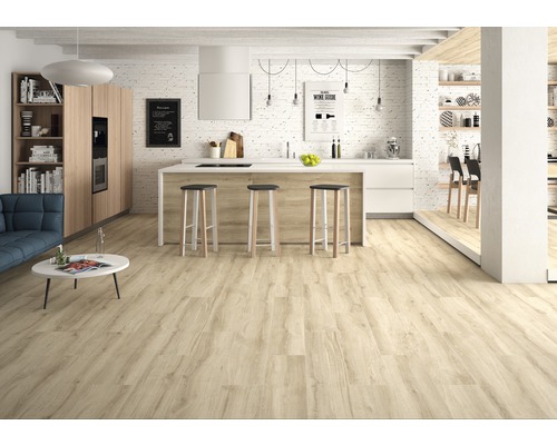 Feinsteinzeug Bodenfliese Limewood Roble 23,3x120,0 cm braun matt Feinsteinzeug Bodenfliese Limewood Roble 23,3x120,0 cm braun matt