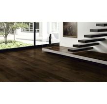 Ter hürne Parkett Alpin tiefbraun Eiche Landhausdiele Farbig Gebürstet 1182 x 200 x 13 mm