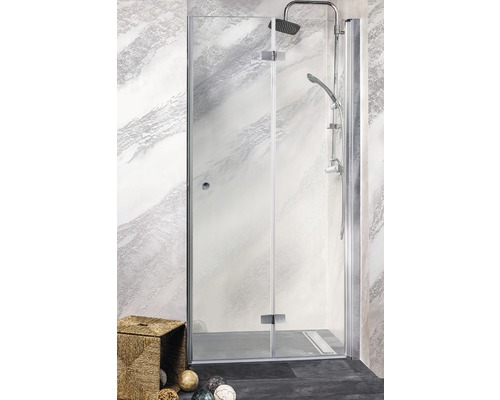Drehfalttür für Nische und Seitenwand Sanotechnik Sanoflex Duet M1291FR 900x1950 mm Anschlag rechts Echtglas Klar hell chromoptik mit schmutzabweisender Glasbeschichtung Drehfalttür für Nische und Seitenwand Sanotechnik Sanoflex Duet M1291FR 900x1950 mm Anschlag rechts Echtglas Klar hell chromoptik mit schmutzabweisender Glasbeschichtung