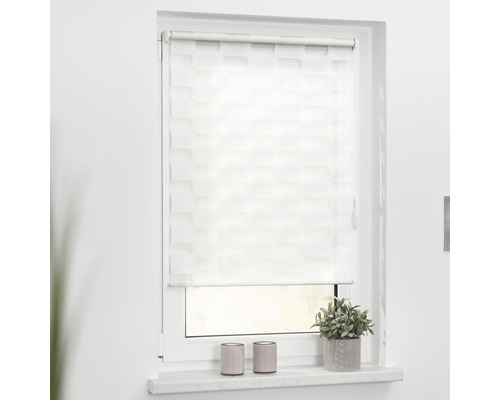 Lichtblick Doppelrollo Arena ohne Bohren 45x150 cm weiß inkl. Klemmträger Fenster mit modernem, transparentem Doppelrollo zur Lichtregulierung