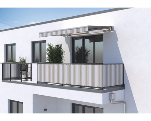 SOLUNA Balkonverkleidung H:115 cm Dessin 6287 (Meterware) Balkon mit Markise und Sichtschutz