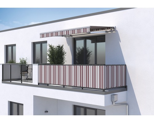 SOLUNA Balkonverkleidung H:115 cm Dessin 7838 (Meterware) Balkon mit Markise und Sichtschutz