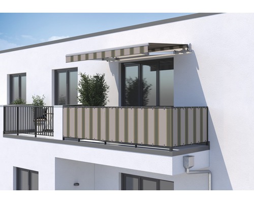 SOLUNA Balkonverkleidung H:75 cm Dessin 7852 (Meterware) Balkon mit Markise und Sichtschutz