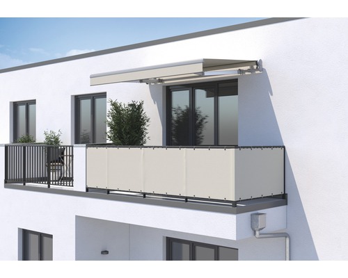 SOLUNA Balkonverkleidung H:95 cm Dessin 320930 (Meterware) Balkon mit Markise und Sichtschutz