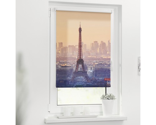 Klemmrollo Lichtblick ohne Bohren Eiffelturm 120x150 cm inkl. Klemmträger