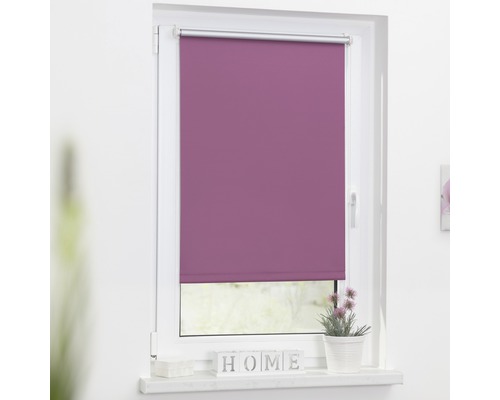 Klemmrollo Lichtblick Thermo ohne Bohren fuchsia 90x220 cm inkl. Klemmträger Lila Rollo am Fenster