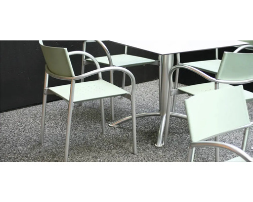 Gartentischgruppe mit Tisch und Stühlen aus Metall