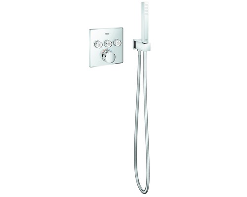Brausegarnitur mit Thermostat zur Wandmontage