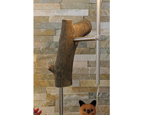 Toilettenpapierhalter aus Holz mit Metallständer