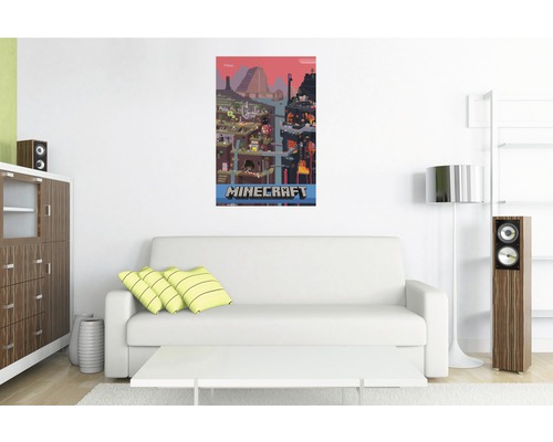 Minecraft Poster an einer Wand