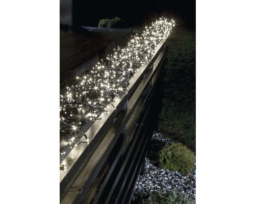 LED Büschellichterkette Cluster Konstsmide 768 Lichter warmweiß 10,80 m schwarzes Kabel