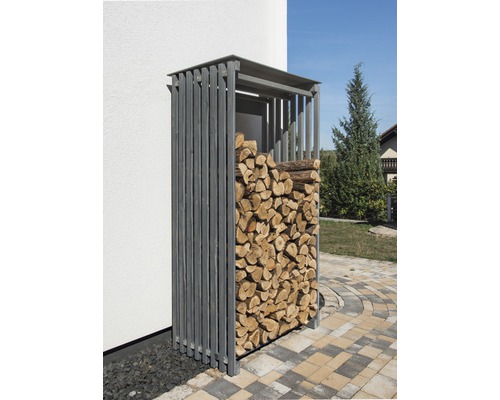 Brennholzregal Konsta StyleTyp 546 Fichte 99x53x183 cm anthrazit