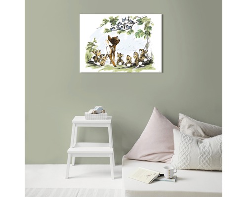 Dekoratives Wandbild mit Bambi-Motiv im Kinderzimmer