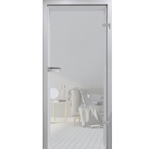 Glastür mit Beschlägen in einem hellen Raum