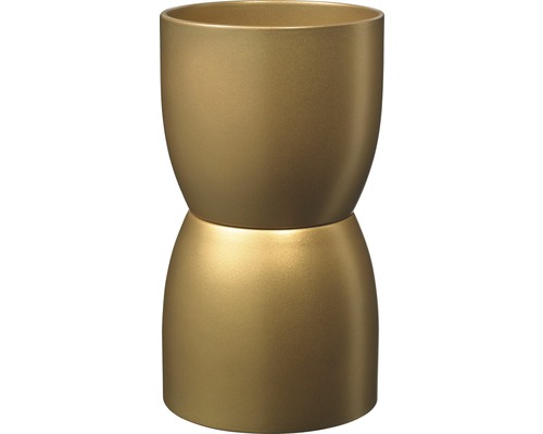 Goldfarbener Pflanztopf in Sanduhrform