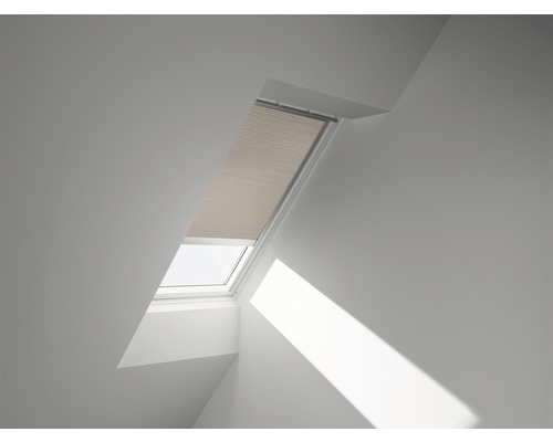 VELUX Wabenplissee uni beige solarbetrieben FSC C02 1155S