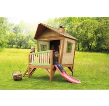 Kinder Baumhaus mit Rutsche im Garten